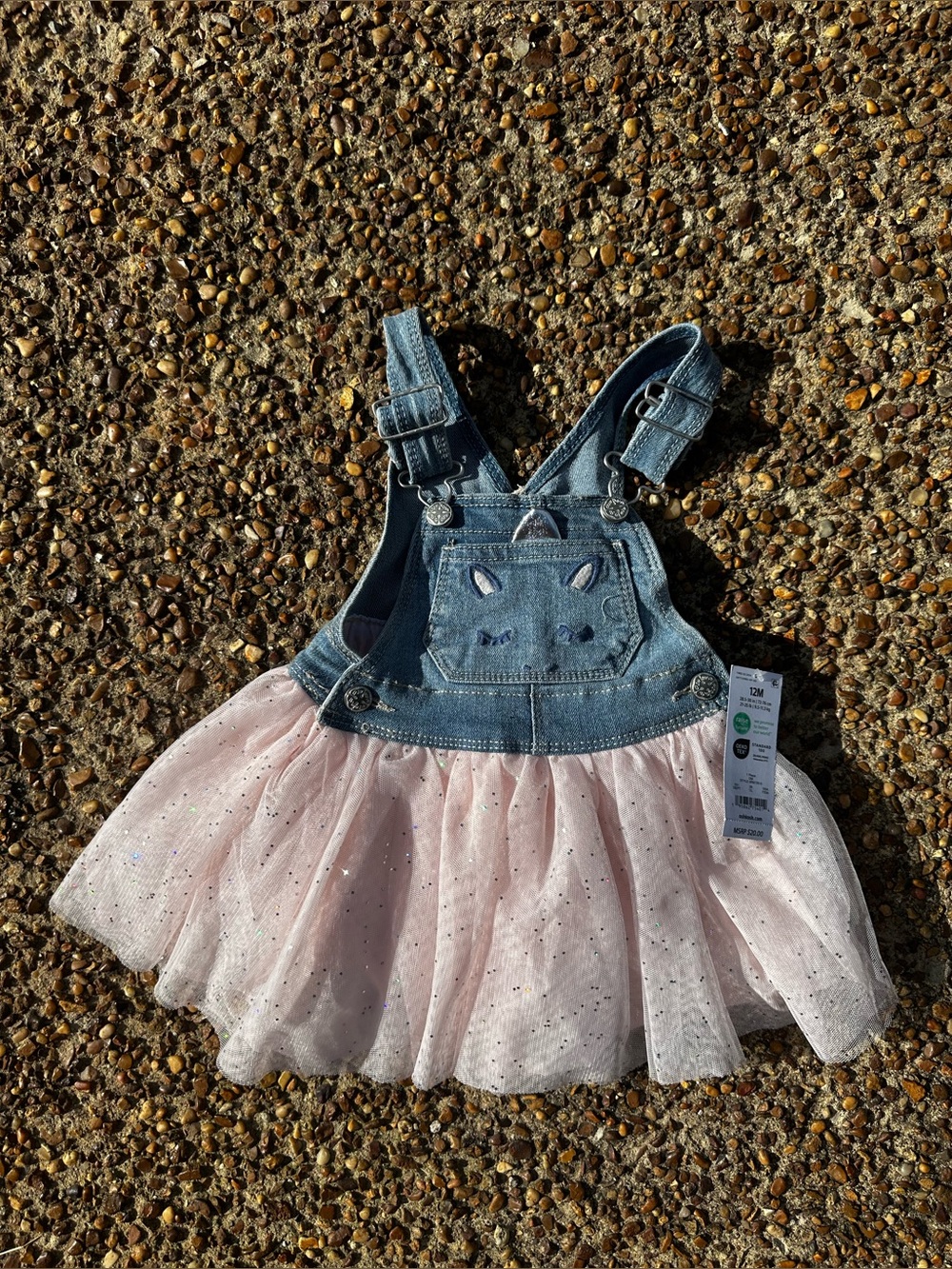 OshKosh B'gosh Denim Top with Pink Sparkle Tulle